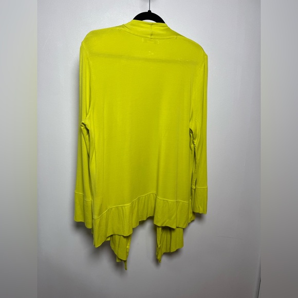 Liz Claiborne Bright Yellow Open Front Cardigan Size XL - Picture 5 of 8